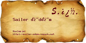 Sailer Ádám névjegykártya