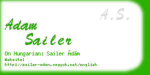 adam sailer business card